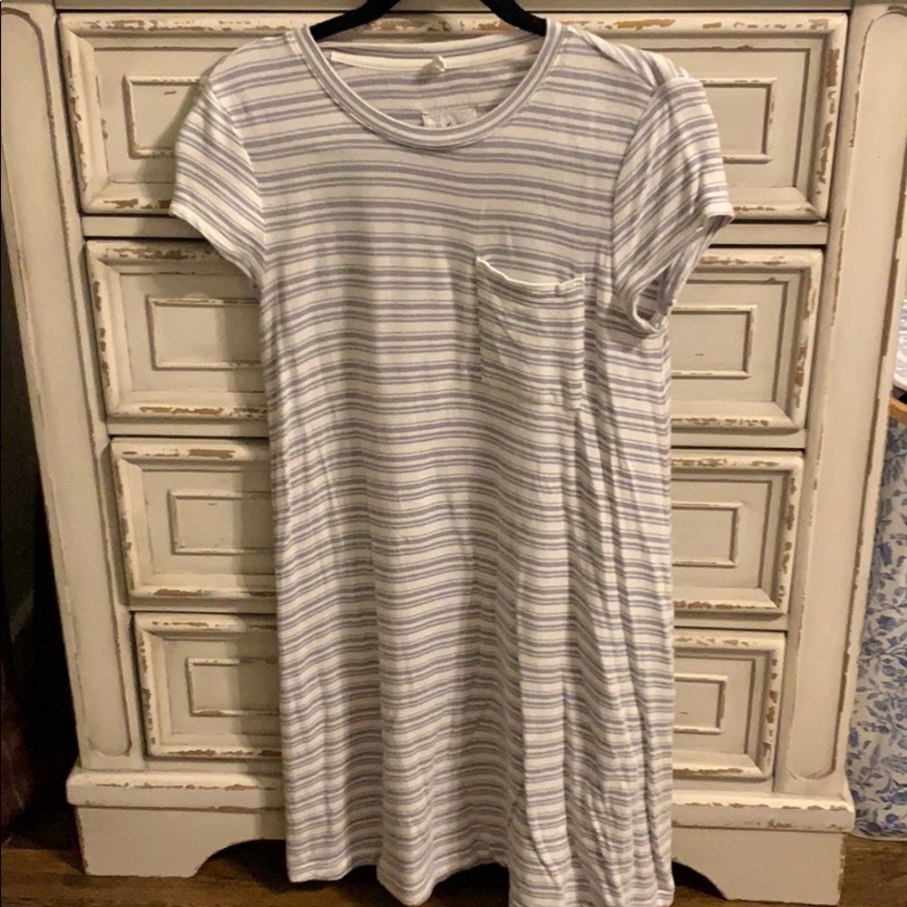 Lou & Grey gray striped dress
